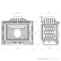 Fireplace insert KAWMET W6 (10,1 kW) ECO. Photo 8