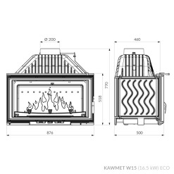 Fireplace insert KAWMET W15 (16,3 kW) ECO. Photo 12