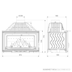 Fireplace insert KAWMET W16 (16,3 kW) ECO. Photo 10