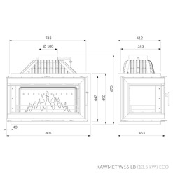 Fireplace insert KAWMET W16 LB (13,5 kW) ECO. Photo 10