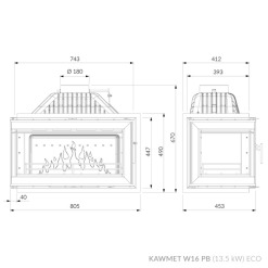 Fireplace insert KAWMET W16 PB (13,5 kW) ECO. Photo 10