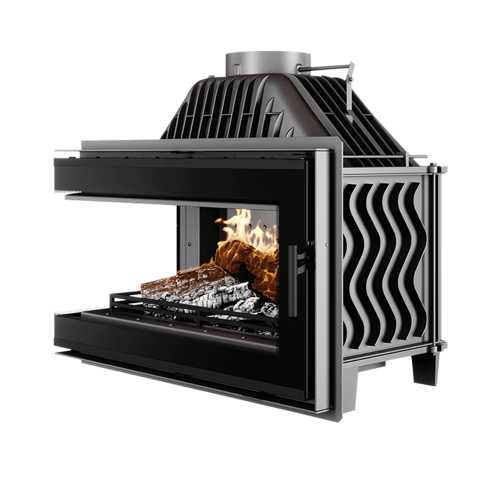  Wkład kominkowy KAWMET W16 LB BLACK (13,5 kW) ECO. Zdjęcia 3D