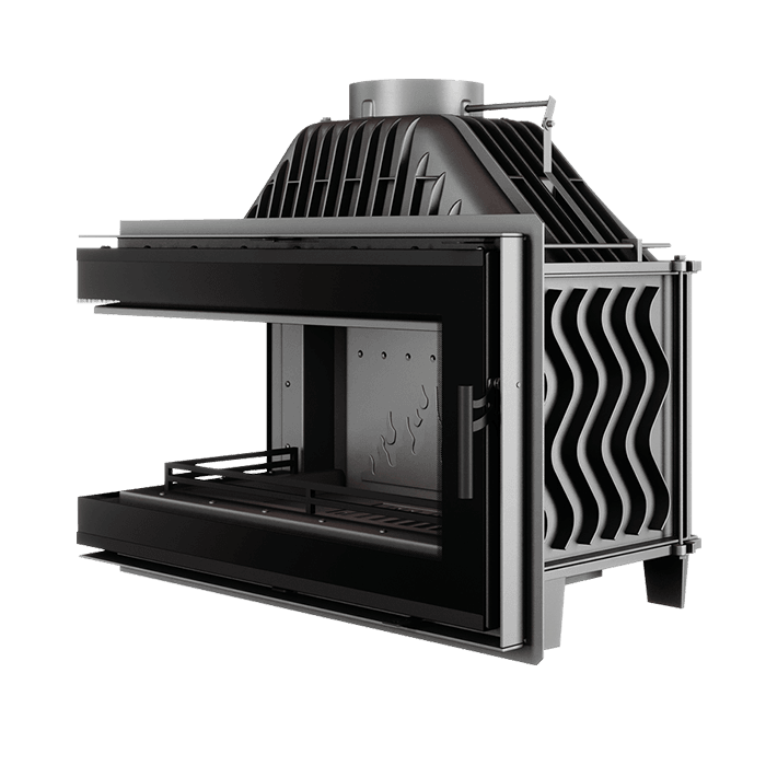  Wkład kominkowy KAWMET W16 LB BLACK (13,5 kW) ECO. Zdjęcia 3D