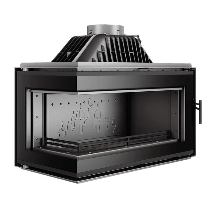  Wkład kominkowy KAWMET W16 LB BLACK (13,5 kW) ECO. Zdjęcia 3D