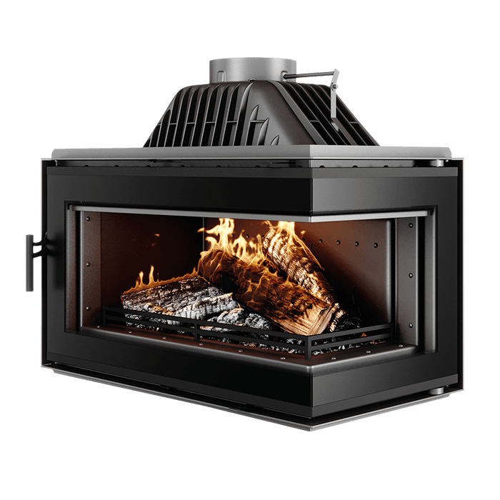 Wkład kominkowy KAWMET W16 PB BLACK (13,5 kW) ECO. Zdjęcia 3D