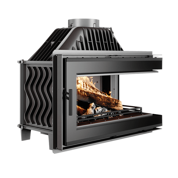 Wkład kominkowy KAWMET W16 PB BLACK (13,5 kW) ECO. Zdjęcia 3D