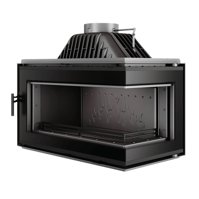 Wkład kominkowy KAWMET W16 PB BLACK (13,5 kW) ECO. Zdjęcia 3D