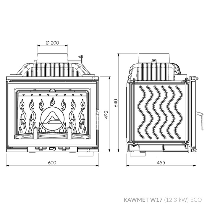 Wkład kominkowy KAWMET W17 (12,3 kW) ECO. Zdjęcia 10