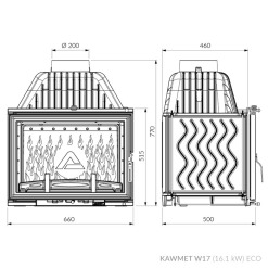 Wkład kominkowy KAWMET W17 (16,1 kW) ECO. Zdjęcia 10