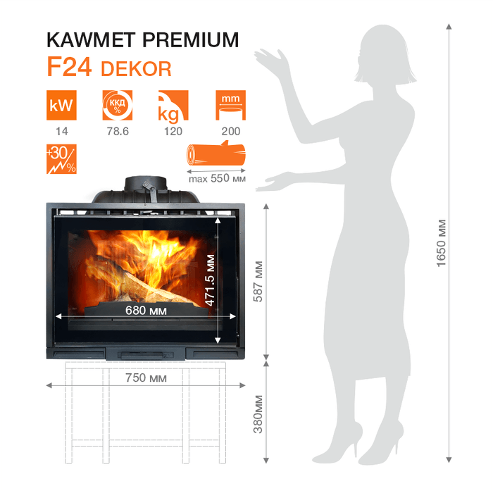 Wkład kominkowy KAWMET Premium SIREN F24 (14 kW). Zdjęcia 21