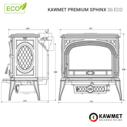 Piec wolnostojący KAWMET Premium SPHINX S6 ECO. Zdjęcia 19