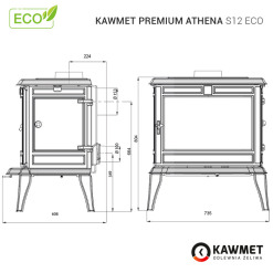 Piec wolnostojący KAWMET Premium ATHENA S12 ECO. Zdjęcia 58