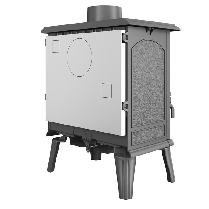 Piec wolnostojący KAWMET Premium ARTEMIDA S18 ECO. Zdjęcia 3D