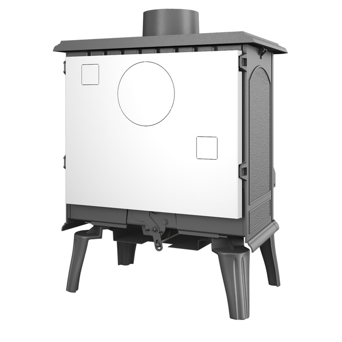 Piec wolnostojący KAWMET Premium ARTEMIDA S18 ECO. Zdjęcia 3D