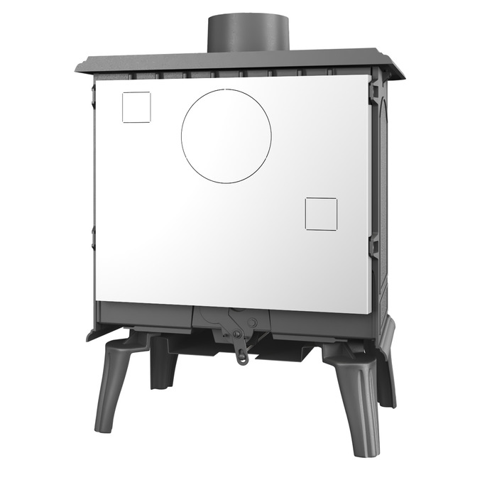 Piec wolnostojący KAWMET Premium ARTEMIDA S18 ECO. Zdjęcia 3D