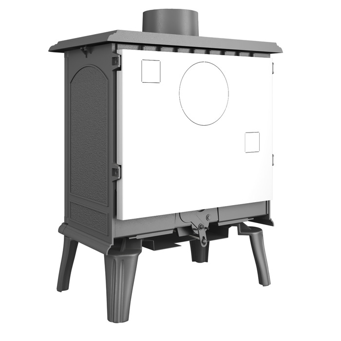 Piec wolnostojący KAWMET Premium ARTEMIDA S18 ECO. Zdjęcia 3D