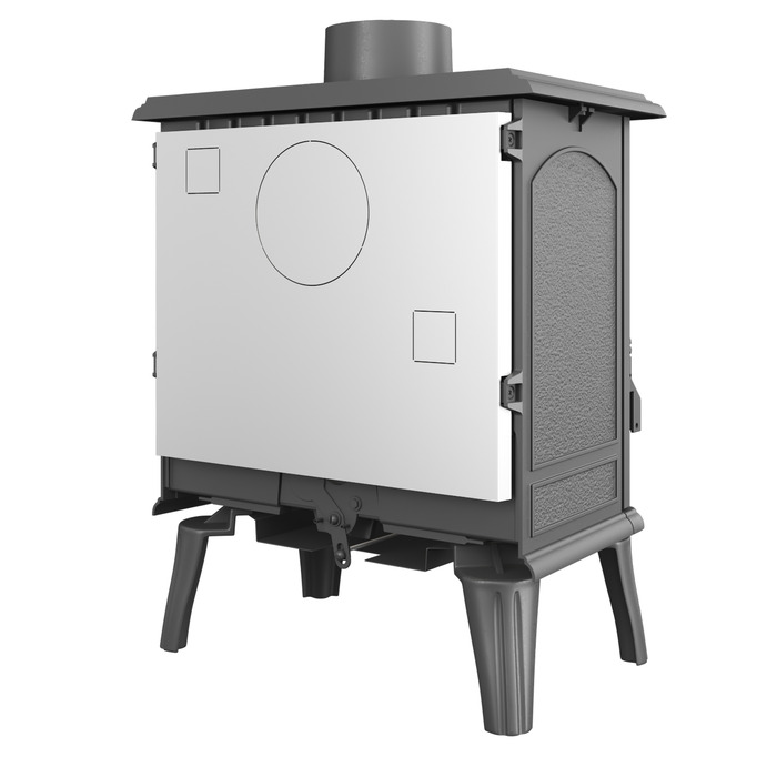 Piec wolnostojący KAWMET Premium ARTEMIDA S18 ECO. Zdjęcia 3D