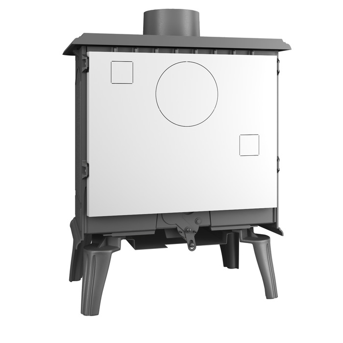 Piec wolnostojący KAWMET Premium ARTEMIDA S18 ECO. Zdjęcia 3D