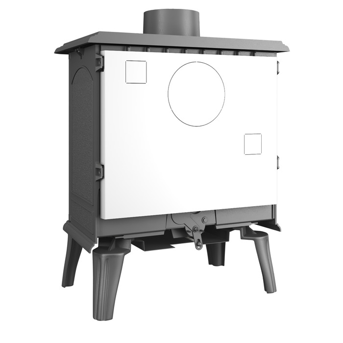 Piec wolnostojący KAWMET Premium ARTEMIDA S18 ECO. Zdjęcia 3D