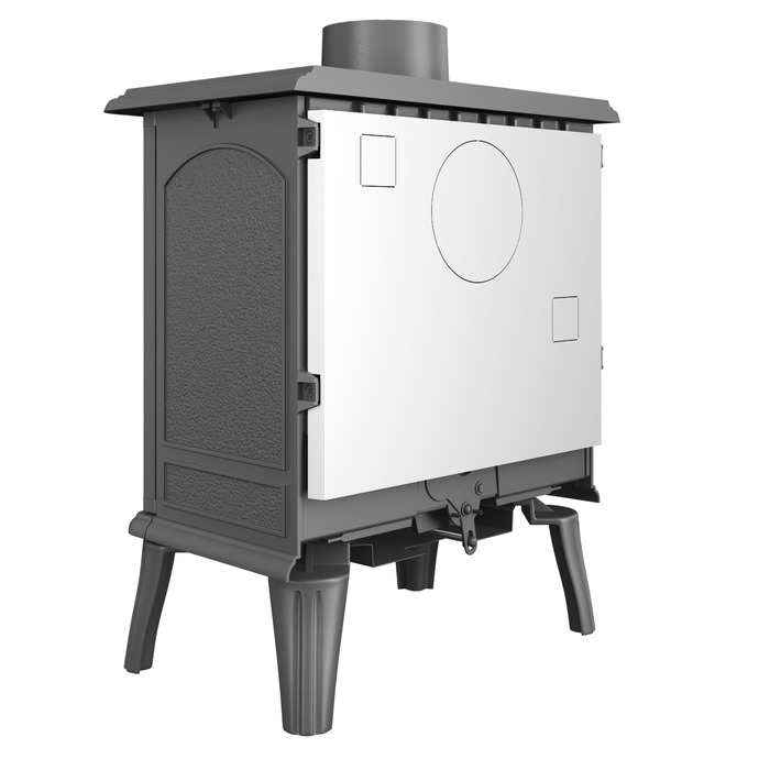 Piec wolnostojący KAWMET Premium ARTEMIDA S18 ECO. Zdjęcia 3D