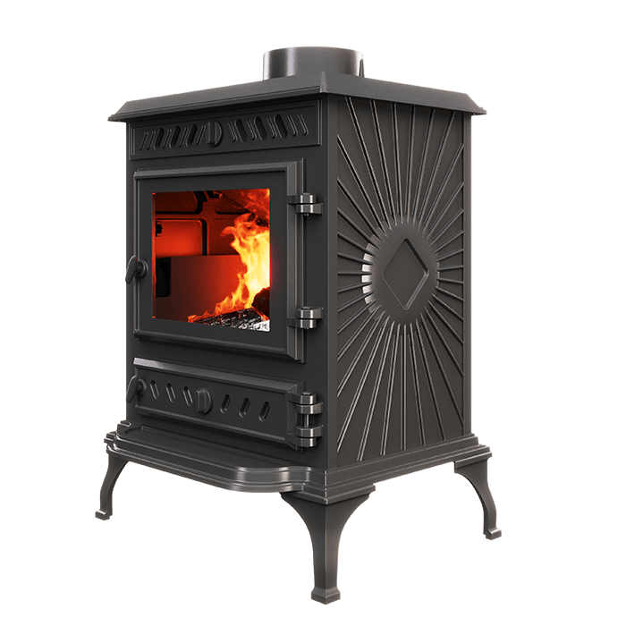 Piec wolnostojący KAWMET P3 (7,4 kW) ECO. Zdjęcia 3D