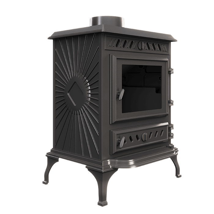 Piec wolnostojący KAWMET P3 (7,4 kW) ECO. Zdjęcia 3D