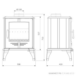 Piec wolnostojący KAWMET P8 (7,9 kW) ECO. Zdjęcia 12