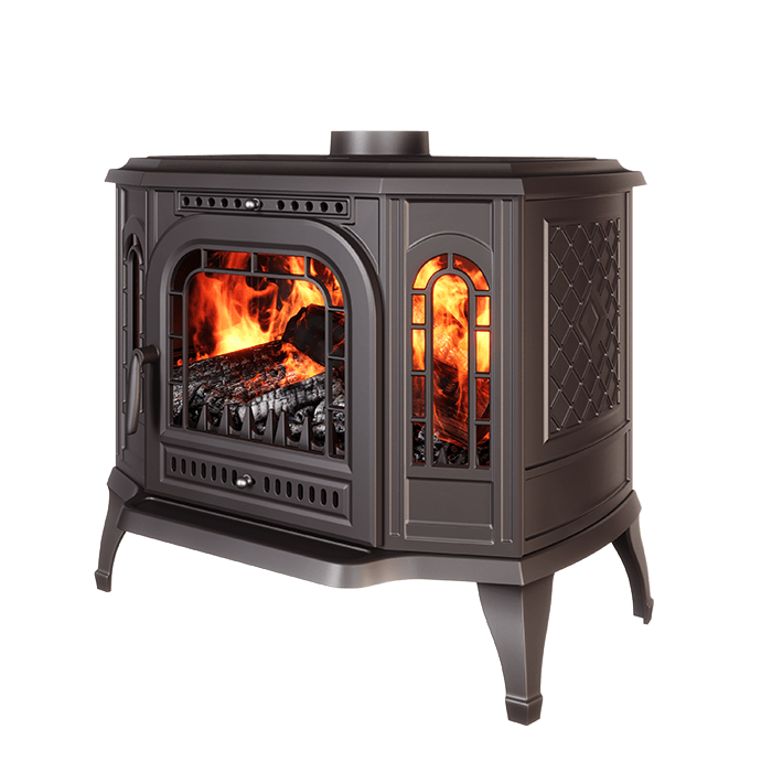 Piec wolnostojący KAWMET P7 LB (10,5 kW) ECO. Zdjęcia 3D