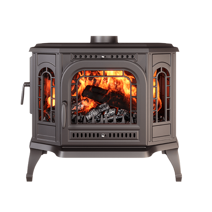 Piec wolnostojący KAWMET P7 LB (10,5 kW) ECO. Zdjęcia 3D