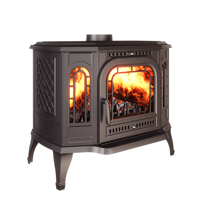 Piec wolnostojący KAWMET P7 PB (10,5 kW) ECO. Zdjęcia 3D