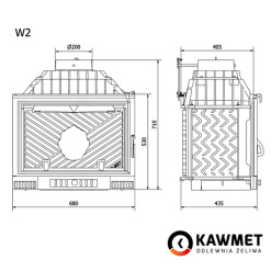 Fireplace insert KAWMET W2 (14,4 kW). Photo 8