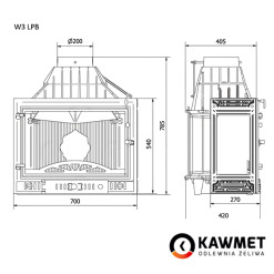 Fireplace insert KAWMET W3 PLB (16,7 kW). Photo 8