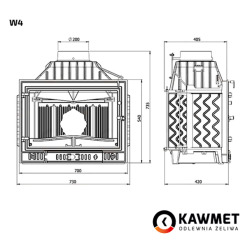 Fireplace insert KAWMET W4 (14,5 kW). Photo 8
