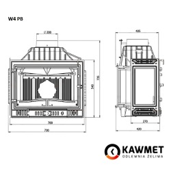 Fireplace insert KAWMET W4 PB (14,5 kW). Photo 8
