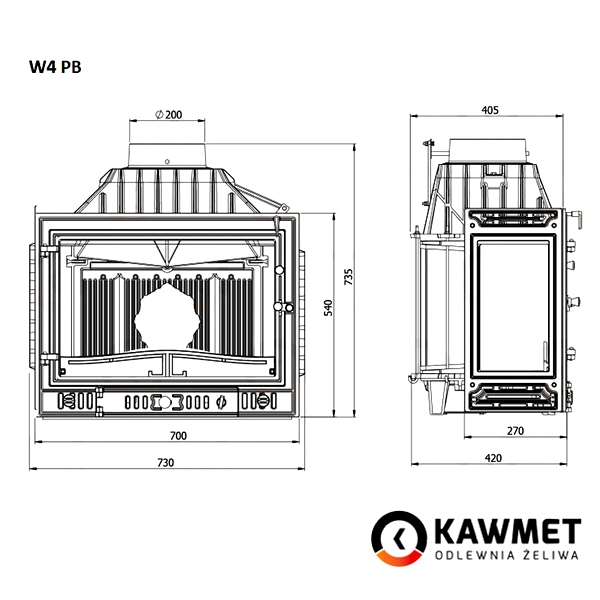 Fireplace insert KAWMET W4 PB (14,5 kW). Photo 8