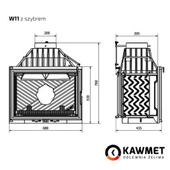 Fireplace insert KAWMET W11 (18,1 kW). Photo 8