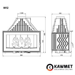 Fireplace insert KAWMET W12 (19,4 kW). Photo 9
