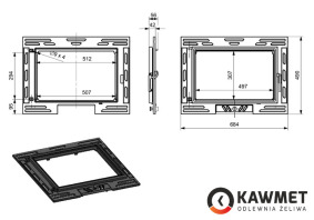 Fireplace Door KAWMET W9 (684x490). Photo 3
