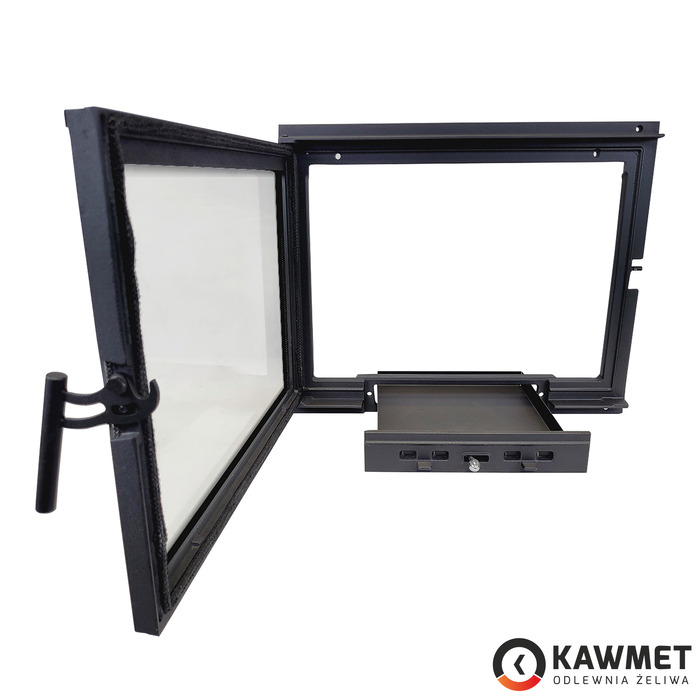 Drzwiczki kominkowe żeliwne KAWMET W17 Decor 16,1 kW (660x515). Zdjęcia 4