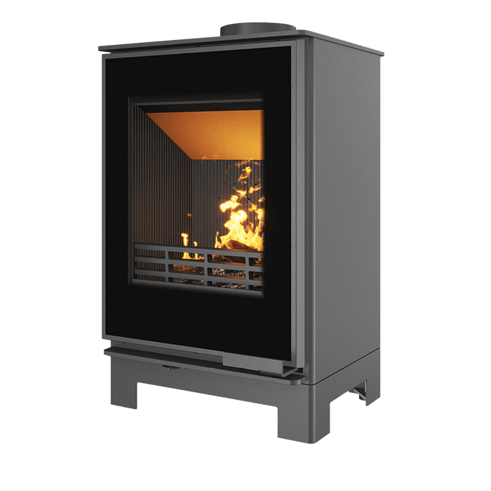 Piec wolnostojący KAWMET HARITA S15i Basic Decor ECO. Zdjęcia 3D