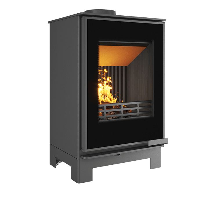 Piec wolnostojący KAWMET HARITA S15i Basic Decor ECO. Zdjęcia 3D