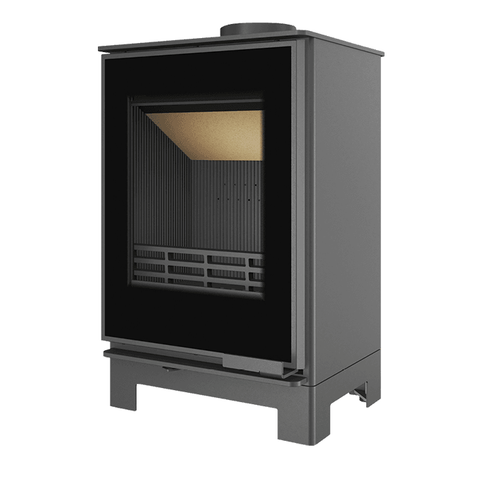 Piec wolnostojący KAWMET HARITA S15i Basic Decor ECO. Zdjęcia 3D