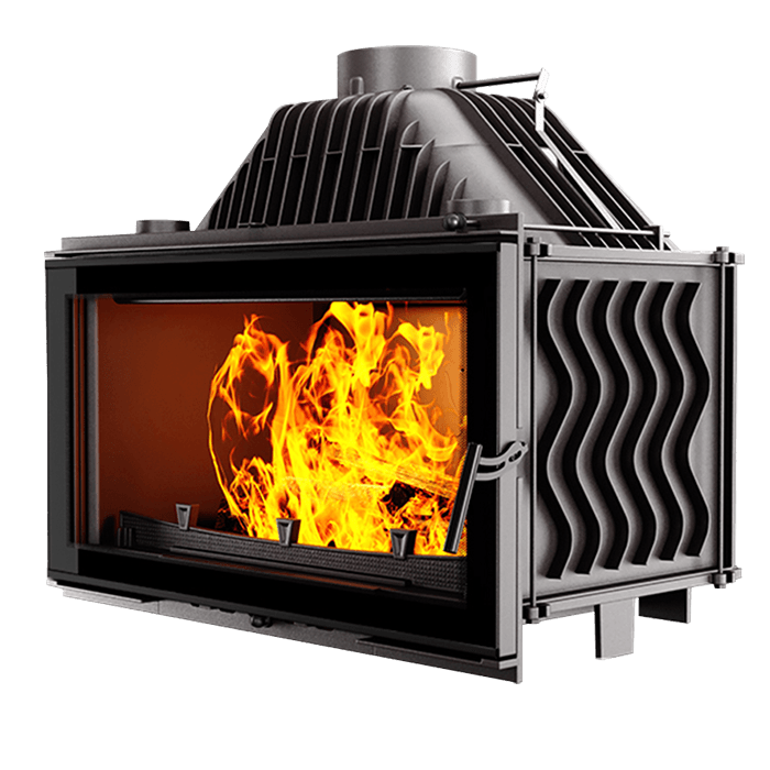 Fireplace insert KAWMET W16 BLACK (16,3 kW) ECO. Photo 3D