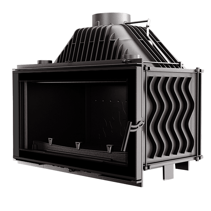 Fireplace insert KAWMET W16 BLACK (16,3 kW) ECO. Photo 3D
