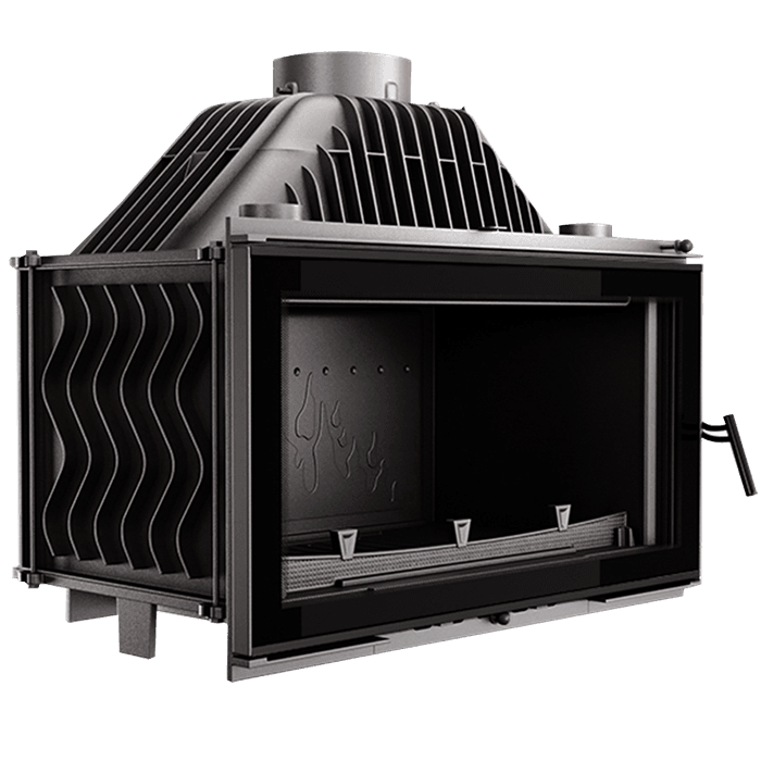 Fireplace insert KAWMET W16 BLACK (16,3 kW) ECO. Photo 3D