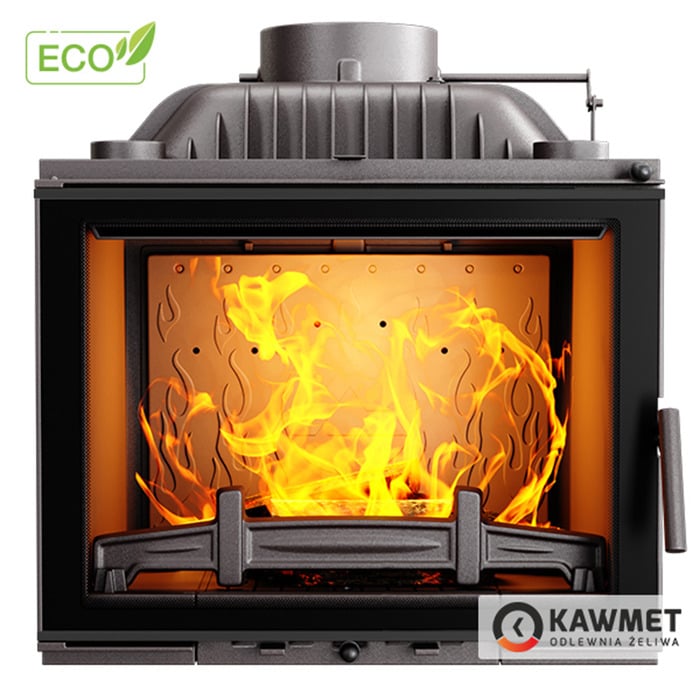 Fireplace insert KAWMET W17 BLACK Decor (12,3 kW) ECO