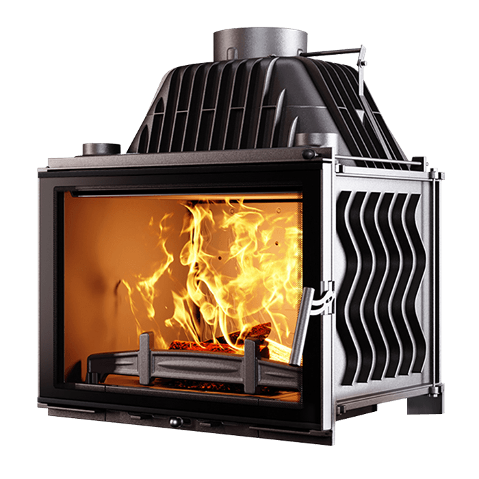 Fireplace insert KAWMET W17 BLACK Decor (16,1 kW) ECO. Photo 3D