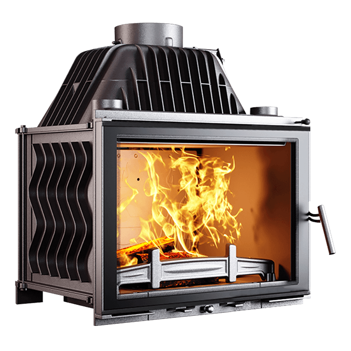 Fireplace insert KAWMET W17 BLACK Decor (16,1 kW) ECO. Photo 3D