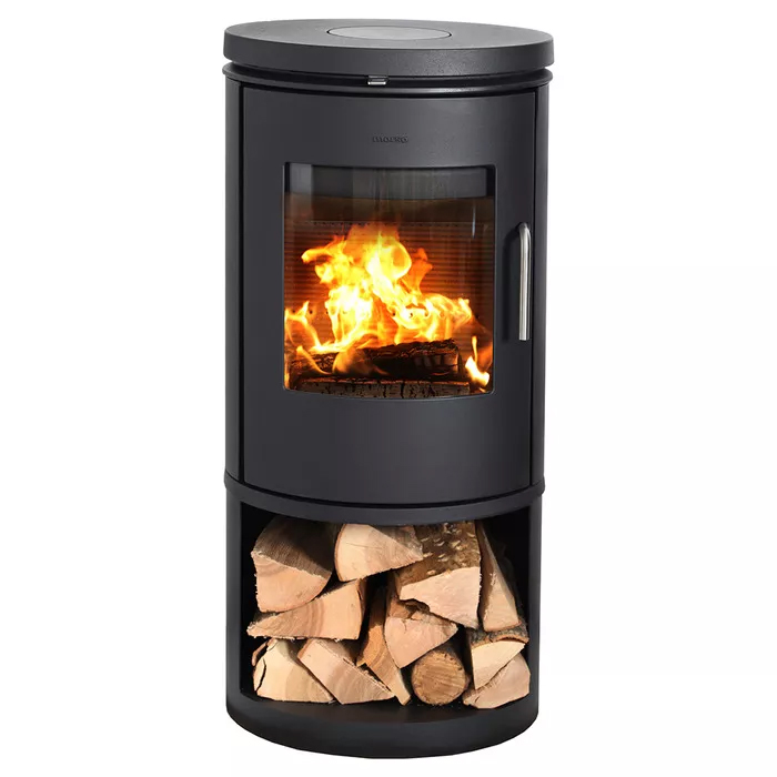 Cast Iron Stove Morso 6143 with wood storage box. Photo 3
