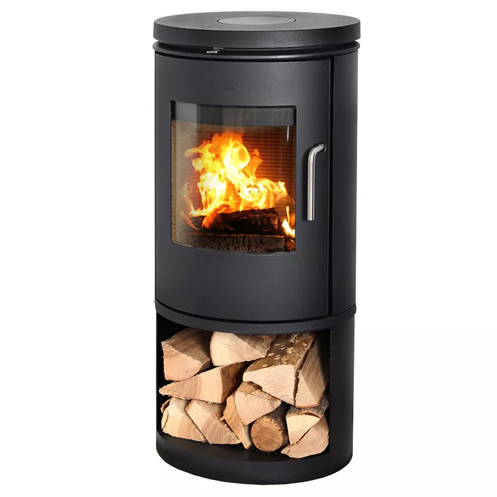 Cast Iron Stove Morso 6143 with wood storage box. Photo 4